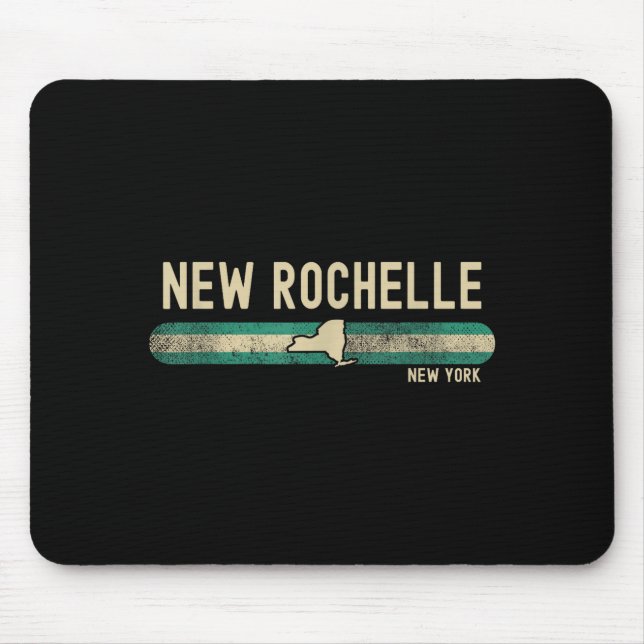 Mousepad New Rochelle Ny _ New York _ Travel &amp; 80s Styl (Frente)