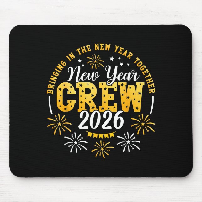 Mousepad New Year Crew 2026 Family Bringing In The New Year (Frente)
