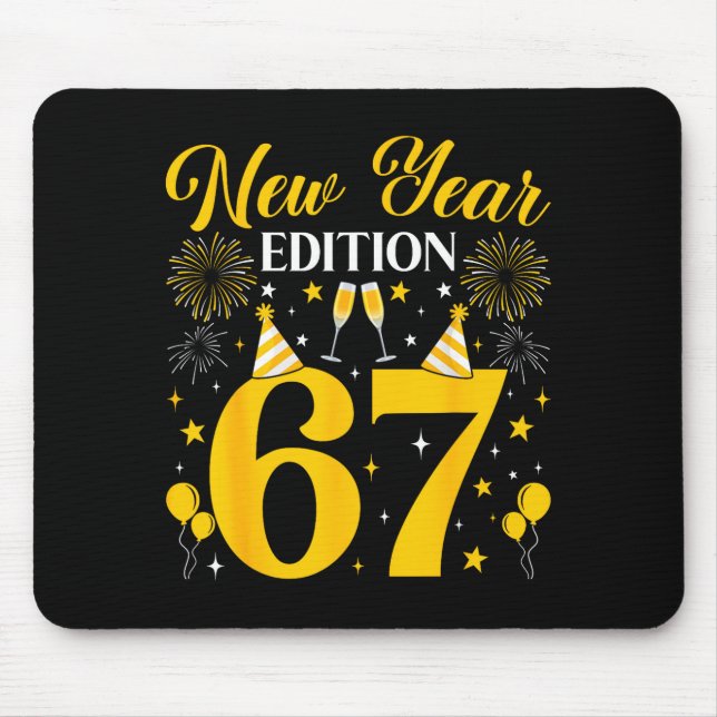 Mousepad New Year Edition 67 Funny 6 7 Meme New Year 2026 T (Frente)