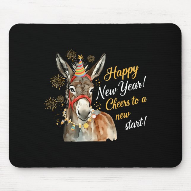Mousepad New Year Farm Animal Farmgirl Happy New Year  (Frente)