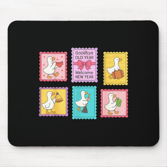 Mousepad New Year Matching Welcome New Year Midnight Funny  (Frente)