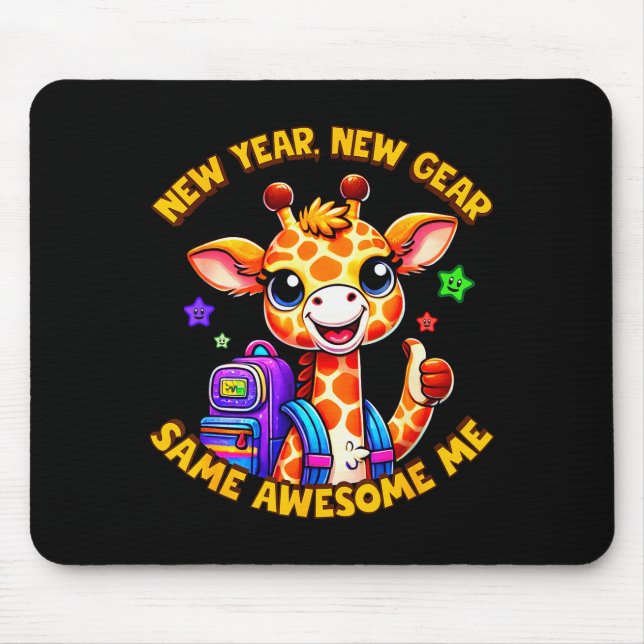 Mousepad New Year New Same Awesome Me Giraffe Kids  (Frente)