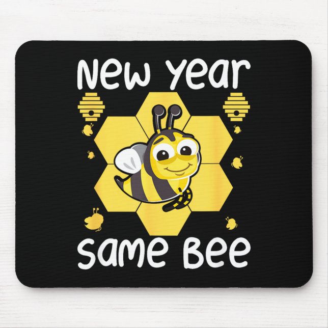 Mousepad New Year Same Bee Meme Funny New Years Eve  (Frente)