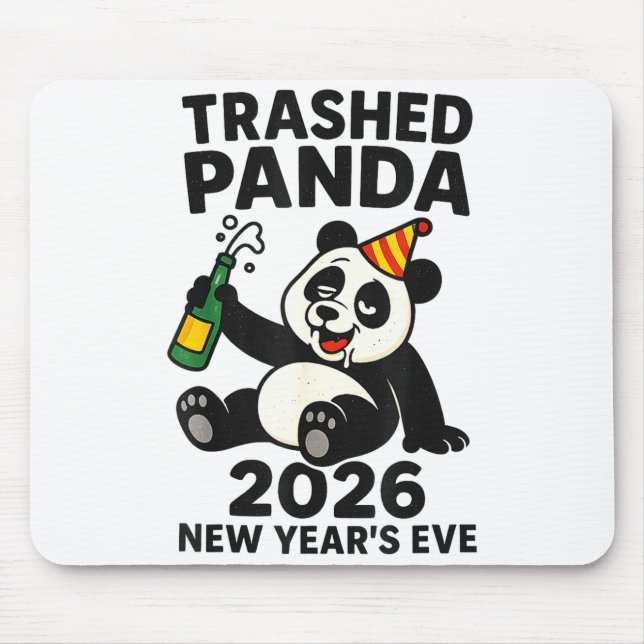 Mousepad New Years Eve 2026 Trashed Panda Premium  (Frente)