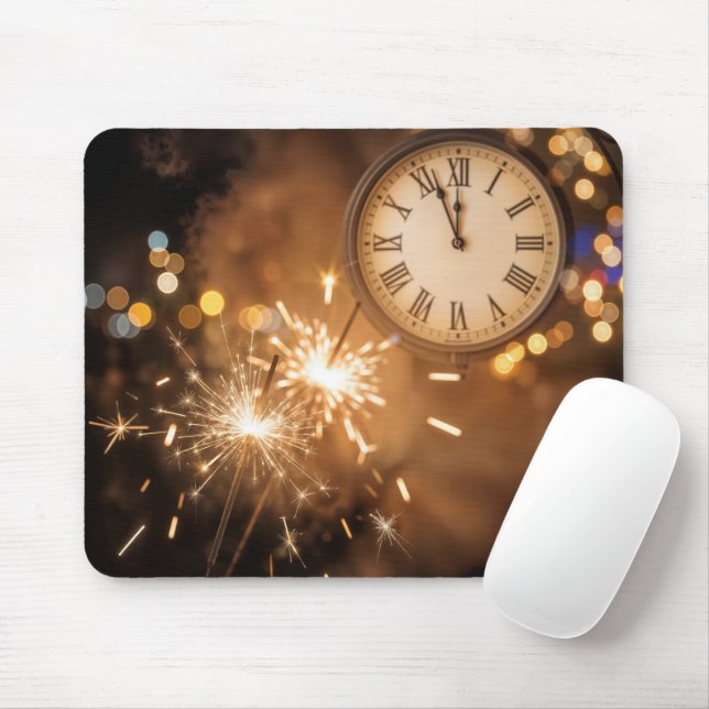 Mousepad New Years Eve Countdown With Sparklers (Com mouse)