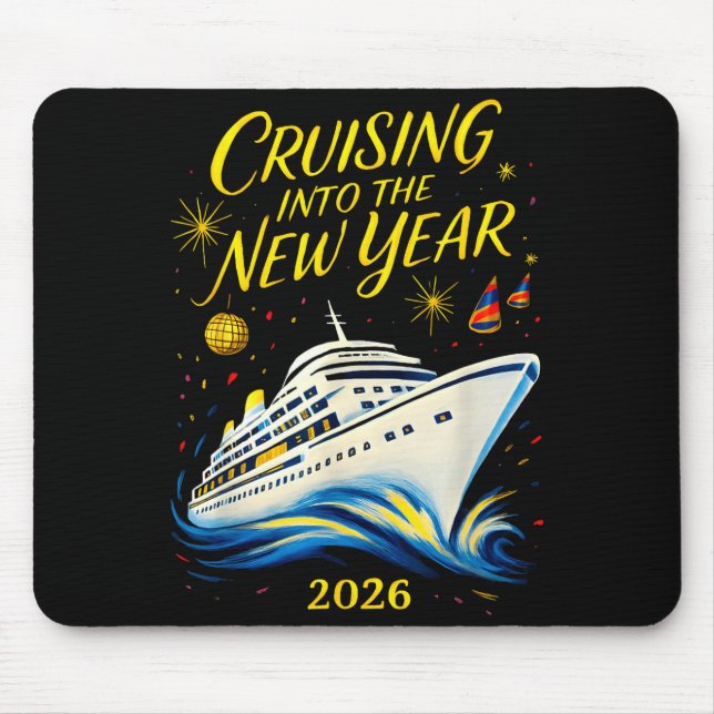 Mousepad New Year's Eve Cruise 2026 Cruising Into The New Y (Frente)