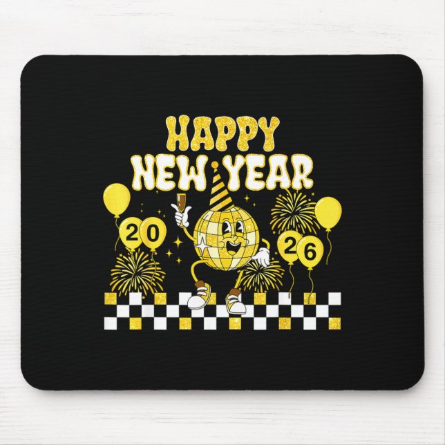 Mousepad New Year's Eve Hello 2026 Happy New Year 2026 Disc (Frente)