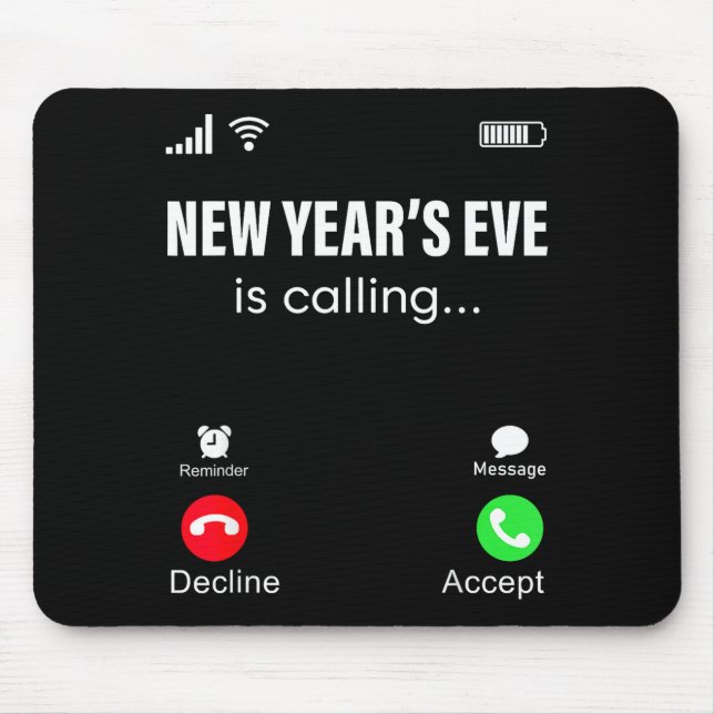 Mousepad New Years Eve Is Calling Funny Happy New Year 2026 (Frente)