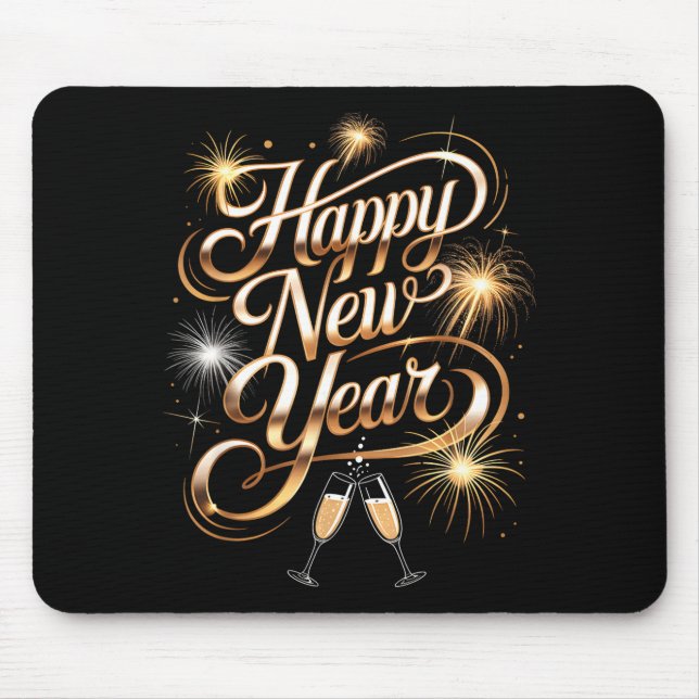 Mousepad New Years Eve Party Supplies 2026 Happy New Year F (Frente)