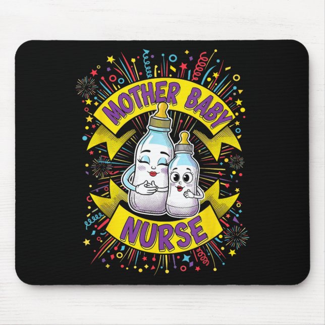 Mousepad New Years Shirt, Nurse Png Bottles For The New Yea (Frente)