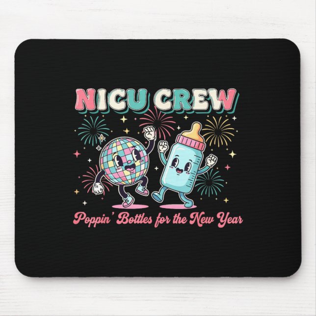 Mousepad New Years Shirt, Nurse Png Bottles For The New Yea (Frente)