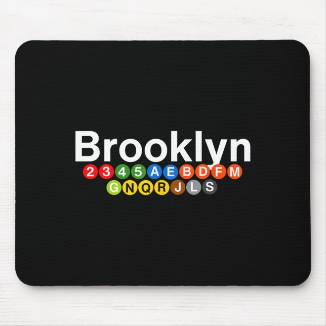 Mousepad New York Brooklyn Subway Station Signs, Train Sign (Frente)