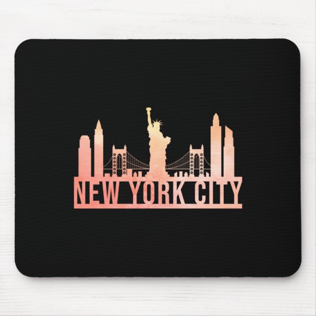 Mousepad New York City Usa Cityscape Skyline Funny Gift _1  (Frente)
