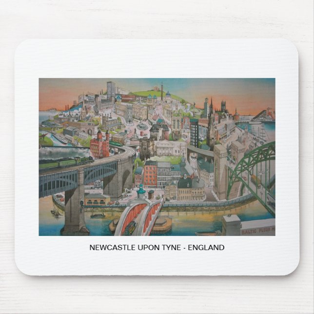 Mousepad Newcastle em cima de Tyne, tapete do rato de (Frente)