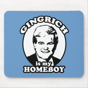 Mousepad Newt Gingrich é meu ficar em casa