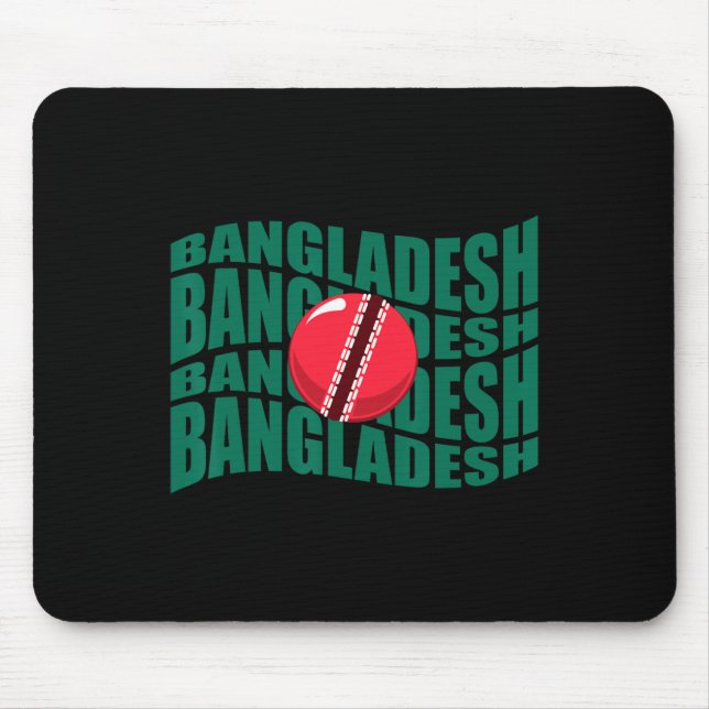 Mousepad Ngladesh Cricket National Team Wavy Flag Support  (Frente)
