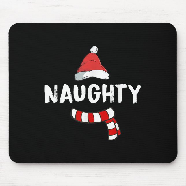 Mousepad Nice And Naughty Shirt Matching Christmas Pajamas  (Frente)