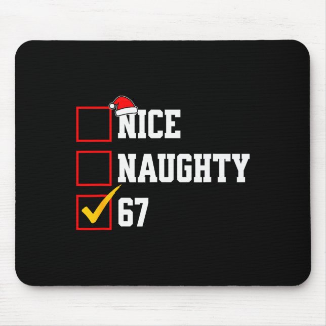 Mousepad Nice Naughty 67 Christmas Six Seven Xmas Costume M (Frente)