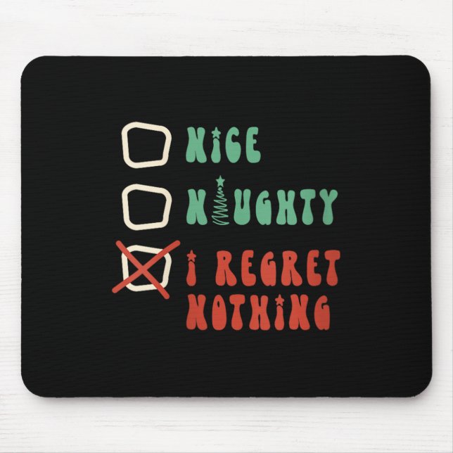 Mousepad Nice Naughty I Swear I Tried V-neck  (Frente)