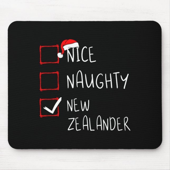 Mousepad Nice Naughty New Zealander Christmas New Zealand H (Frente)