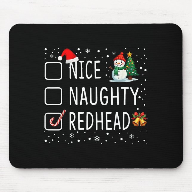 Mousepad Nice Naughty Redhead  (Frente)