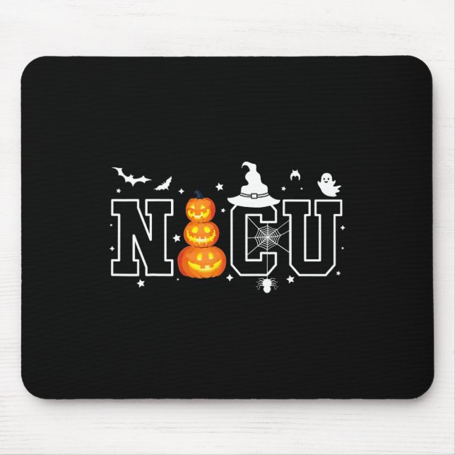 Mousepad NICU Enfermeira Halloween Hospital Festa Diversão  (Frente)