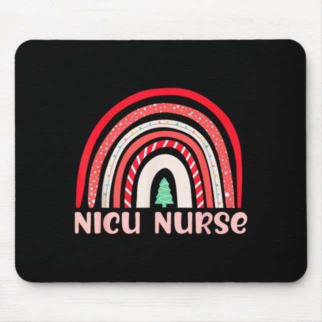 Mousepad Nicu Nurse Neonatal Tiny Crew Christmas Holiday Nu (Frente)