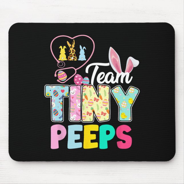 Mousepad Nicu Nurse Páscoa Team Pequeno Humans Bunnies Stet (Frente)