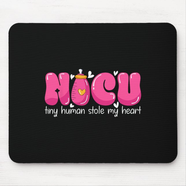 Mousepad Nicu Nurse Valentine's Day Tiny Humans Stole My He (Frente)