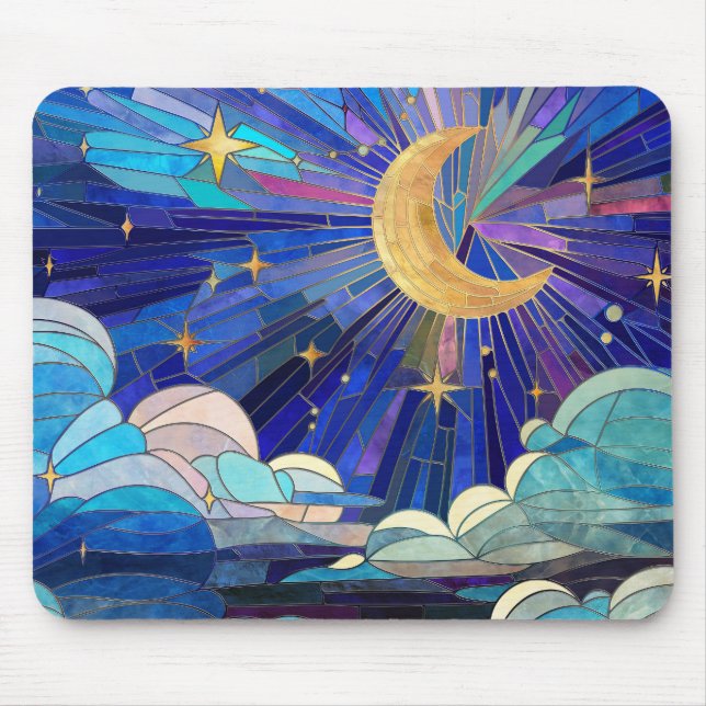 Mousepad Night Sky - Digital Art Mosaico (Frente)
