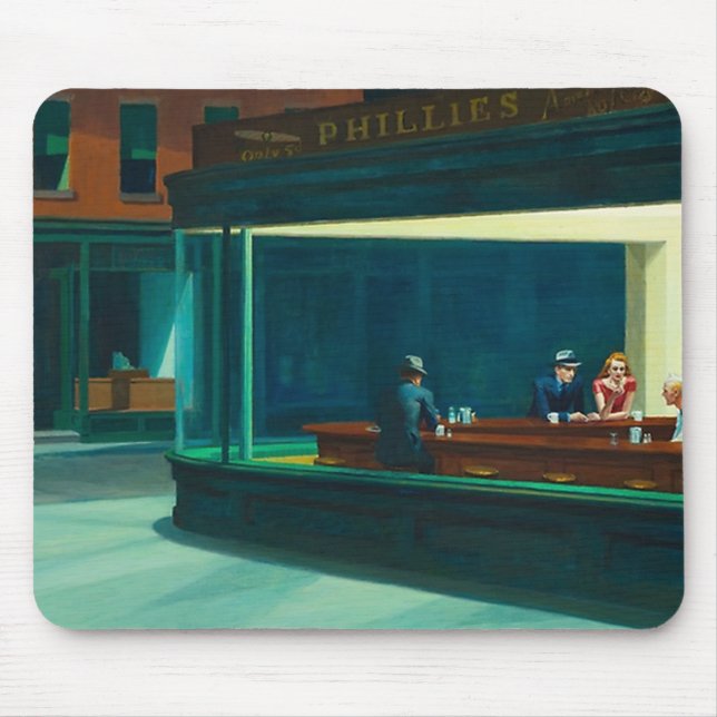 Mousepad Nighthawks Edward Hopper (Frente)