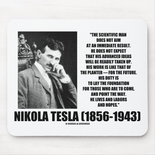 Mousepad Nikola Tesla Scientific Man Não Tem Imediato (Frente)