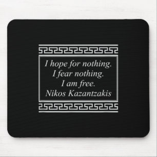 Mousepad Nikos Kazantzakis Escritor Grego Tombstone Citação