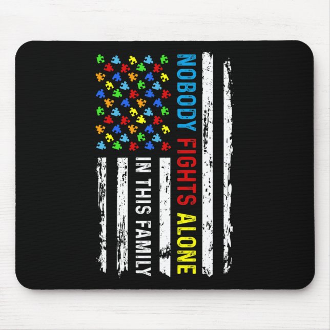 Mousepad Ninguém Luta Sozinho Com A Quebra-cabeça De Bandei (Frente)