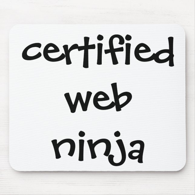 Mousepad ninja certificado da Web (Frente)