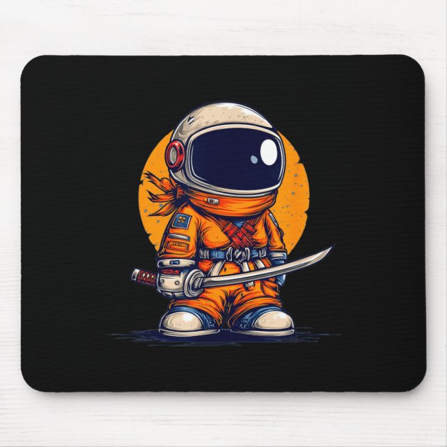 Mousepad Ninja legal em traje espacial de astronauta fantas (Frente)