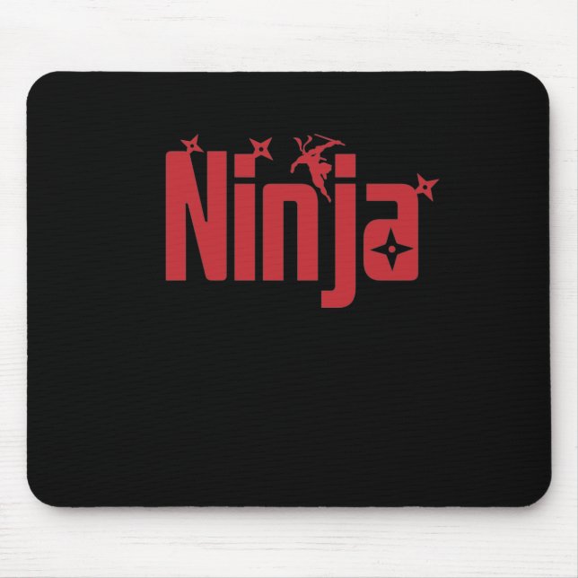 Mousepad Ninja mit Wurfsternen (Frente)