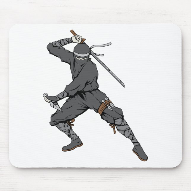 Mousepad Ninja ~ Ninjas 2 Artes Marciais Guerreiro Fantasia (Frente)