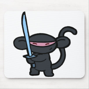 Mousepad Ninja preto com espada nenhumas palavras