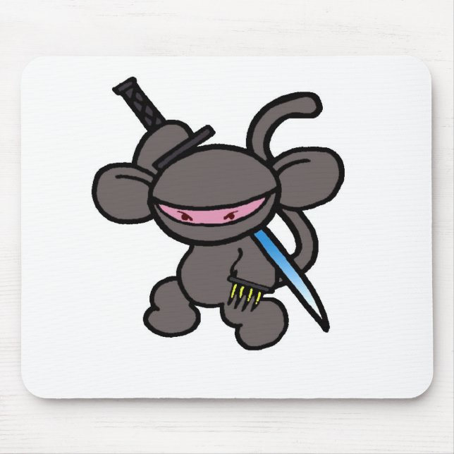 Mousepad Ninja preto Garra-Nenhumas palavras (Frente)