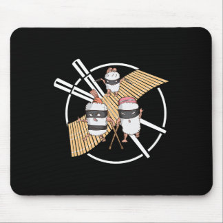 Mousepad Ninja Sushi Começa Uma Missão De Emergência Karate