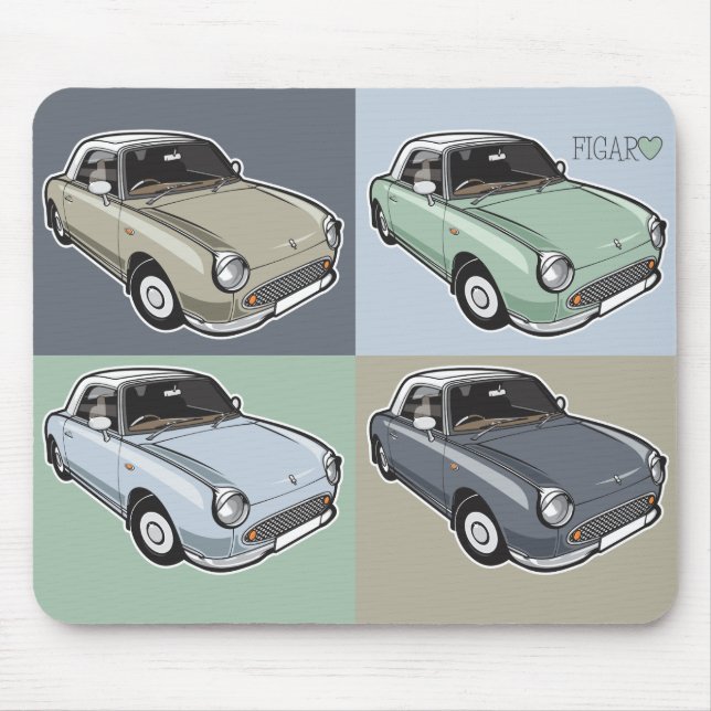 Mousepad Nissan Figaro em quatro cores (Frente)