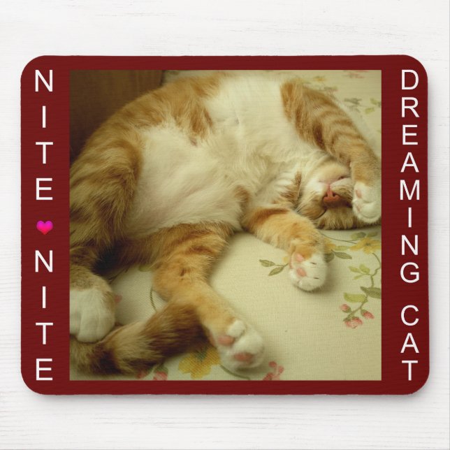 Mousepad Nite Nite que sonha o gato Mausepad (Frente)