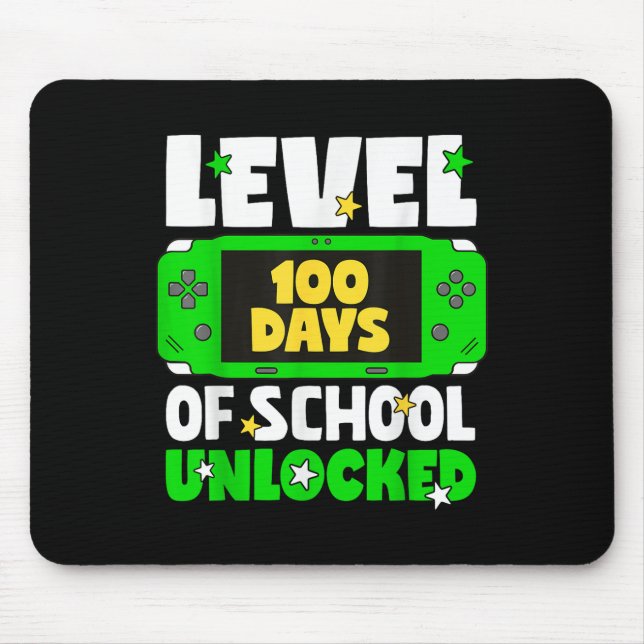 Mousepad Nível 100 Dias De Jovens De Jogos Desbloqueados Da (Frente)