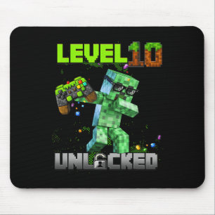 Mousepad Nível 10 desbloqueado - Birthday Boy Pixel Gamer 1