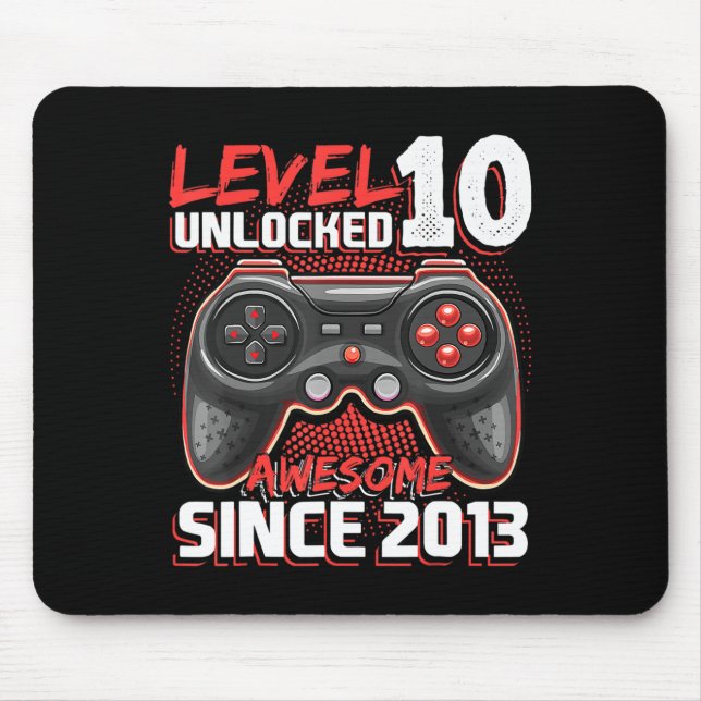 Mousepad Nível 10 Desbloqueado Incrível 2013 Vídeo Game 10. (Frente)