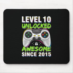 Mousepad Nível 10 Desbloqueado Incrível Desde o 10º Anivers