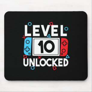 Mousepad Nível 10 Jogador 10º Jogo de Vídeo de Aniversário