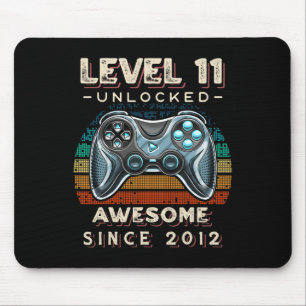 Mousepad Nível 11 11 do jogo de vídeo desbloqueado Aniversá