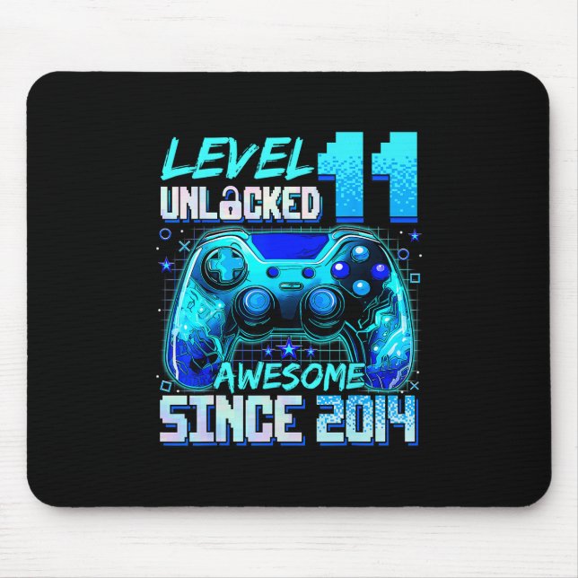 Mousepad Nível 11 Desbloqueado Incrível Desde 2014 11º Aniv (Frente)